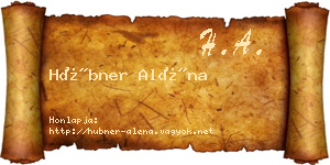 Hübner Aléna névjegykártya